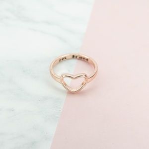 Rose Gold over Copper Heart ring